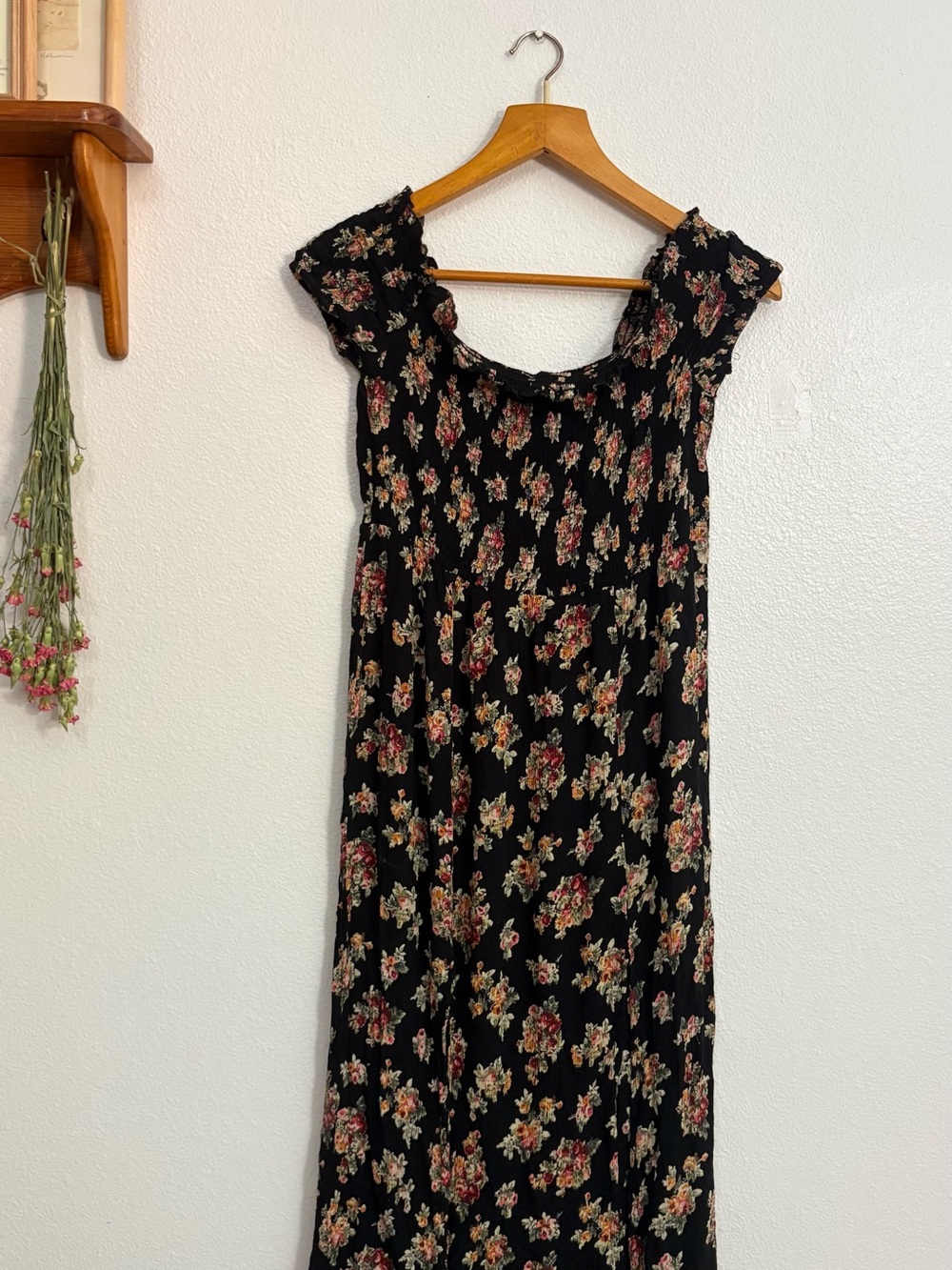 Live 4 Truth Black Maxi Dress with Pink and Cream Floral Print